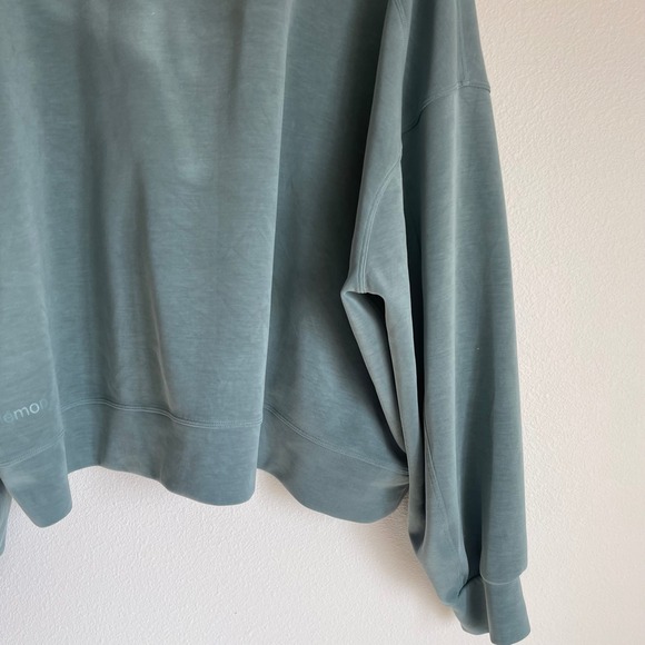 Lululemon Perfectly Oversized Cropped Crew *Softstreme™ Tidewater Teal - Picture 13 of 13